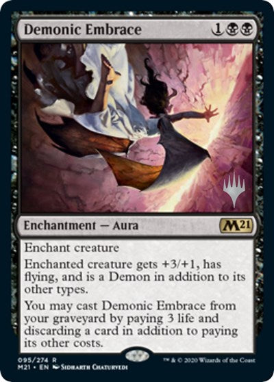 Demonic Embrace (Promo Pack: Core Set 2021) Light Play Foil