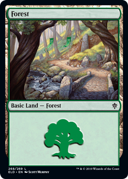 Forest (268) (Throne of Eldraine) Light Play Foil