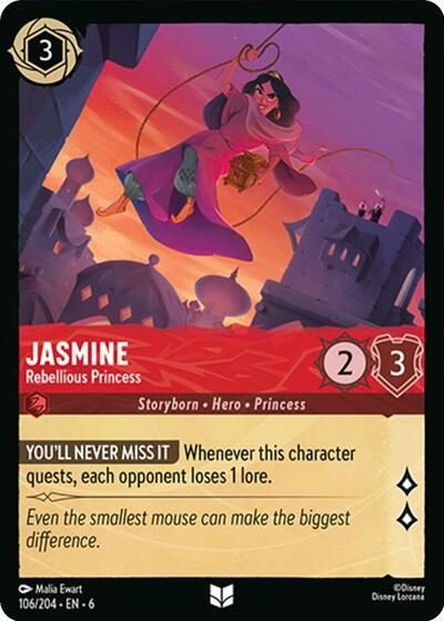 Jasmine - Rebellious Princess (Azurite Sea) Near Mint Cold Foil