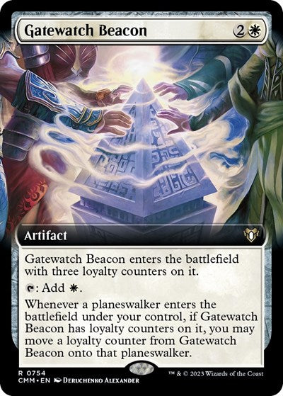 Gatewatch Beacon (Extended Art) (Commander Masters) Light Play