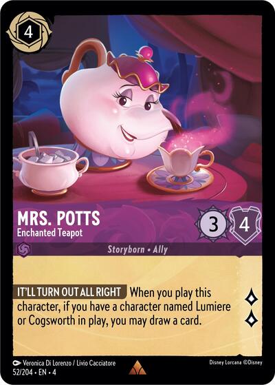 Mrs. Potts - Enchanted Teapot (Ursula's Return) Near Mint