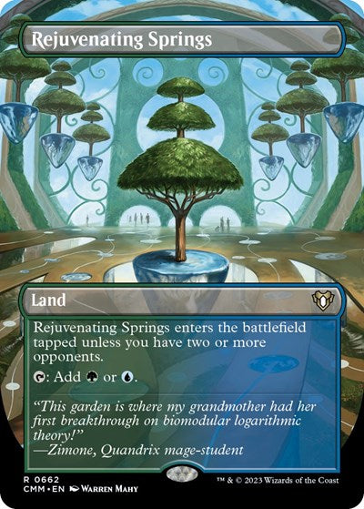 Rejuvenating Springs (Borderless) (Commander Masters) Medium Play Foil
