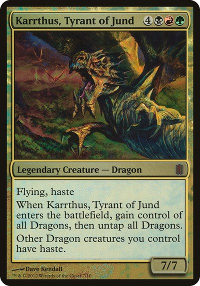 Karrthus, Tyrant of Jund (Commander's Arsenal) (Oversize Cards) Near Mint Foil