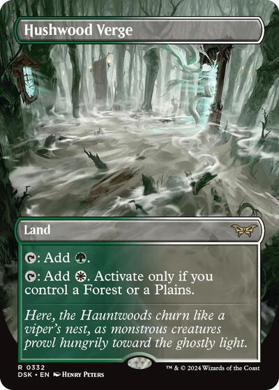 Hushwood Verge (Borderless) (Duskmourn: House of Horror) Light Play