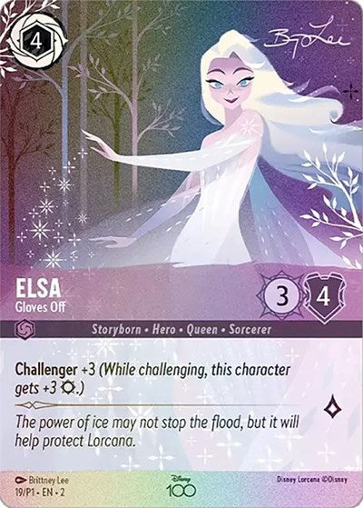 Elsa - Gloves Off (Alternate Art) (Disney100 Promos) Near Mint Holofoil