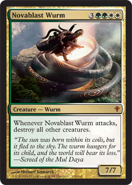 Novablast Wurm (Worldwake) Light Play Foil