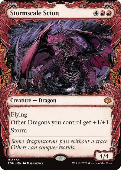 Stormscale Scion (Showcase) (Tarkir: Dragonstorm) Light Play