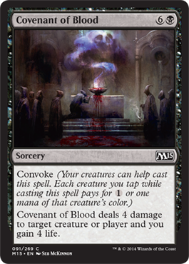Covenant of Blood (Magic 2015 Core Set) Medium Play Foil