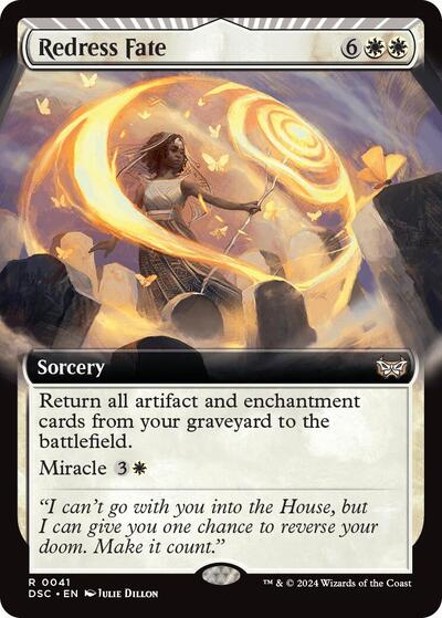 Redress Fate (Extended Art) (Commander: Duskmourn: House of Horror) Light Play