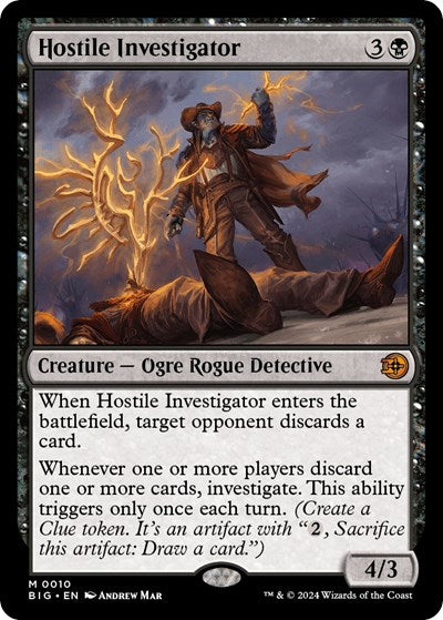 Hostile Investigator (Outlaws of Thunder Junction: The Big Score) Light Play Foil