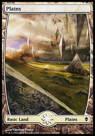 Plains (233) (Zendikar) Heavy Play