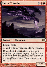 Hell's Thunder (Shards of Alara) Heavy Play Foil