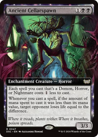 Ancient Cellarspawn (Extended Art) (Commander: Duskmourn: House of Horror) Medium Play