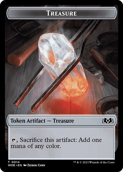 Treasure / Food (0012) Double-Sided Token (Wilds of Eldraine) Near Mint Foil