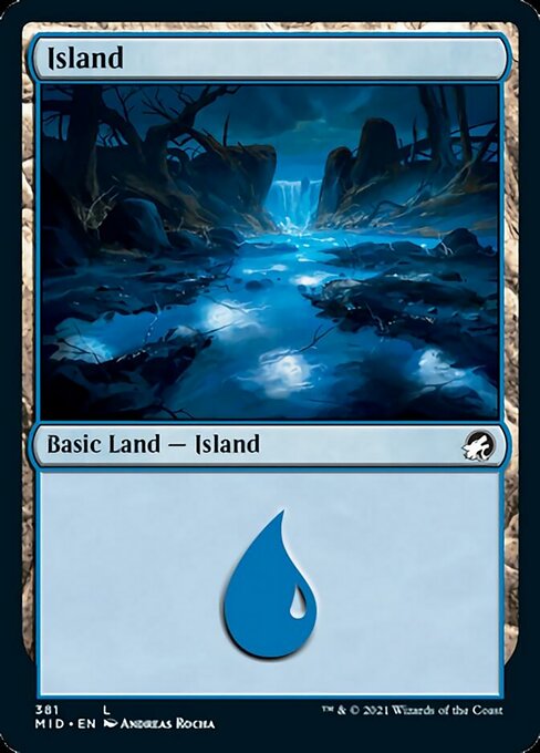 Island (381) (Innistrad: Midnight Hunt) Near Mint Foil