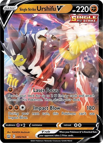 Single Strike Urshifu V (SWSH05: Battle Styles) Near Mint Holofoil