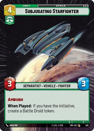 Subjugating Starfighter (Hyperspace) (Twilight of the Republic) Near Mint Foil