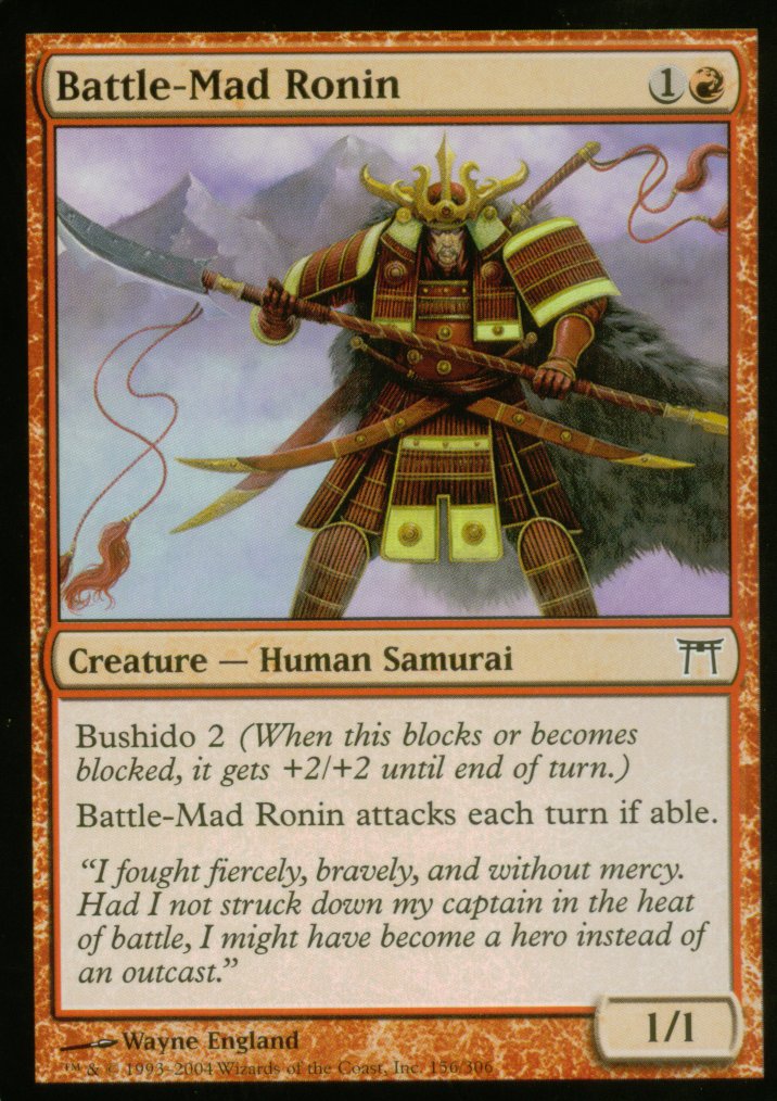 Battle-Mad Ronin (Champions of Kamigawa) Light Play Foil