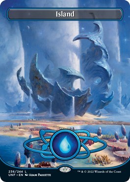 Island (236) (Borderless) (Unfinity) Medium Play Foil