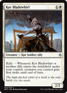 Kor Bladewhirl (Battle for Zendikar) Near Mint Foil