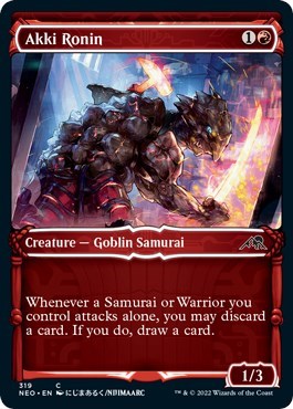 Akki Ronin (Showcase) (Kamigawa: Neon Dynasty) Near Mint Foil
