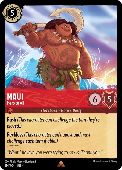 Maui - Hero to All (The First Chapter) Near Mint Cold Foil