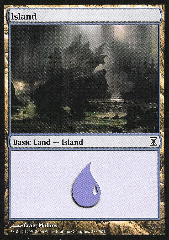 Island (288) (Time Spiral) Medium Play Foil