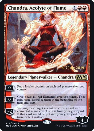 Chandra, Acolyte of Flame (Promos: Prerelease Cards) Medium Play Foil