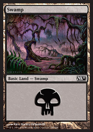 Swamp (240) (Magic 2011 Core Set) Near Mint Foil