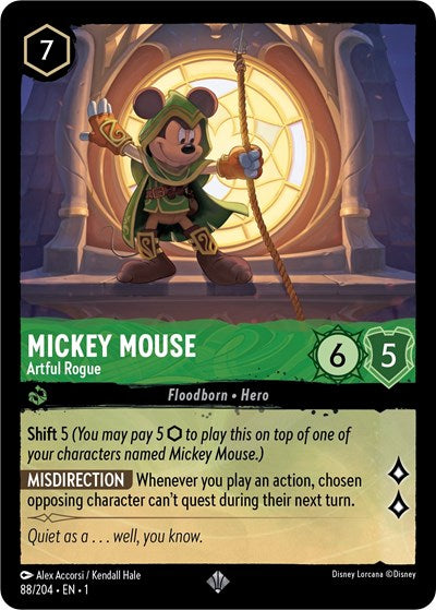 Mickey Mouse - Artful Rogue (The First Chapter) Near Mint Cold Foil
