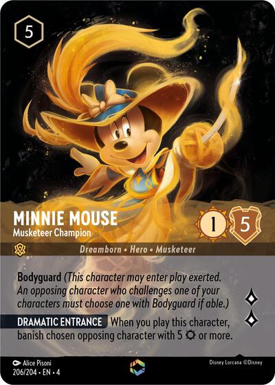 Minnie Mouse - Musketeer Champion (Enchanted) (Ursula's Return) Near Mint Holofoil