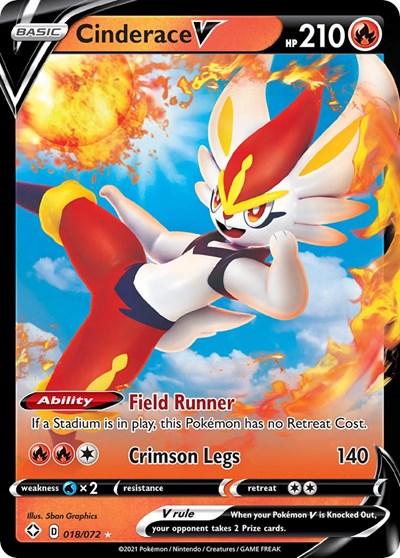 Cinderace V (Shining Fates) Near Mint Holofoil