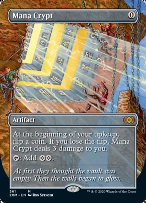 Mana Crypt (Borderless) (Double Masters) Medium Play Foil