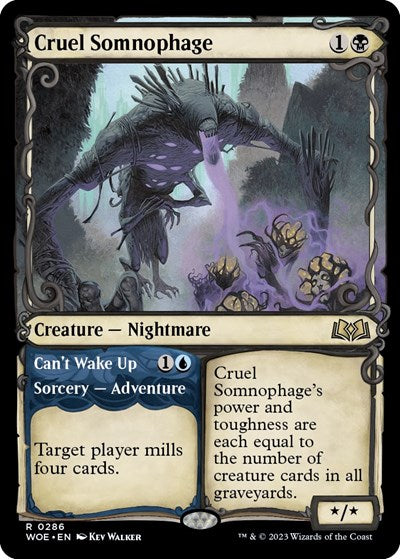Cruel Somnophage (Showcase) (Wilds of Eldraine) Medium Play