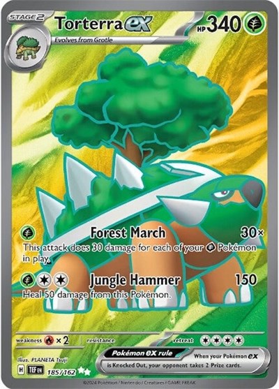 Torterra ex - 185 (SV05: Temporal Forces) Near Mint Holofoil