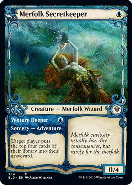 Merfolk Secretkeeper (Showcase) (Throne of Eldraine) Light Play Foil