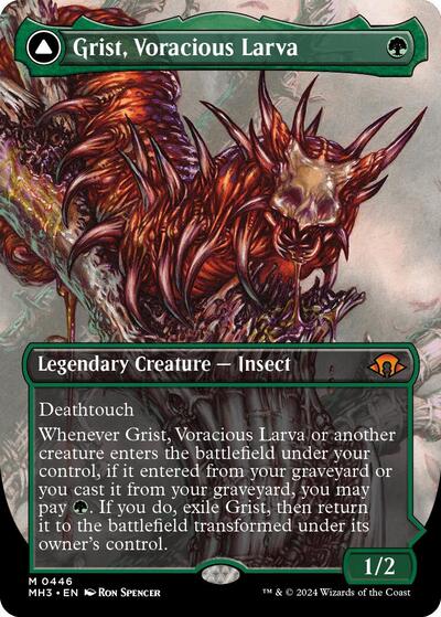 Grist, Voracious Larva (Borderless) (Modern Horizons 3) Light Play