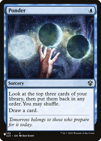 Ponder (Secret Lair Commander: Heads I Win, Tails You Lose) Near Mint