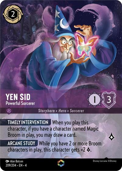 Yen Sid - Powerful Sorcerer (Enchanted) (Ursula's Return) Near Mint Holofoil
