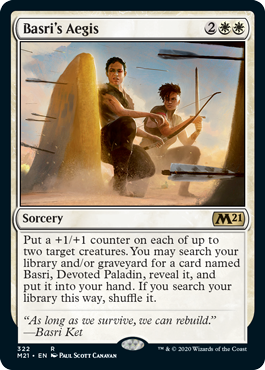 Basri's Aegis (Magic 2021 Core Set) Light Play