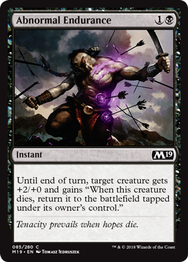 Abnormal Endurance (Magic 2019 Core Set) Light Play