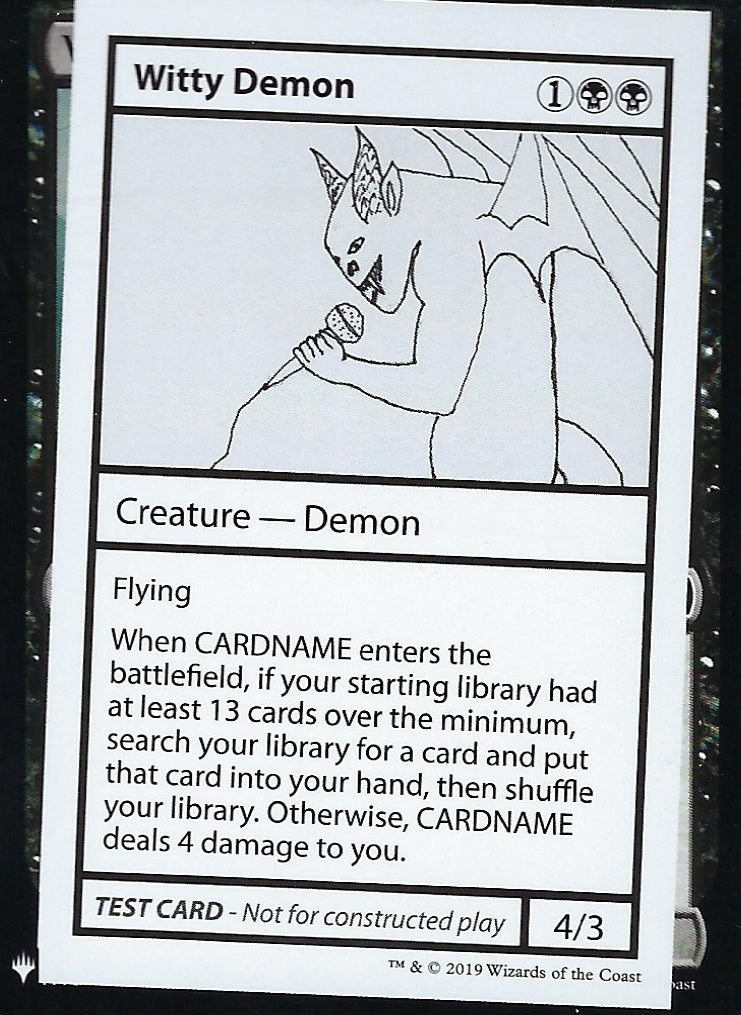 Witty Demon (Mystery Booster Test Print) Light Play