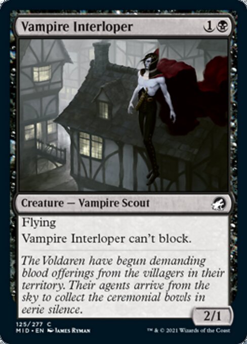 Vampire Interloper (Innistrad: Midnight Hunt) Light Play