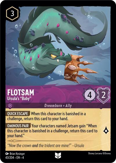 Flotsam - Ursula's Baby (Ursula's Return) Near Mint Cold Foil