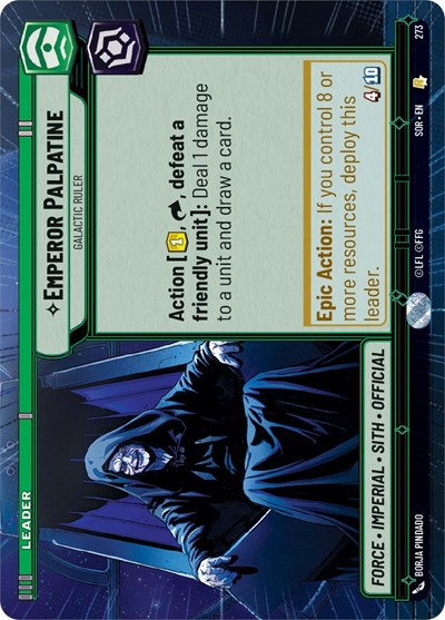 Emperor Palpatine Galactic Ruler (Hyperspace) (Spark of Rebellion) Near Mint