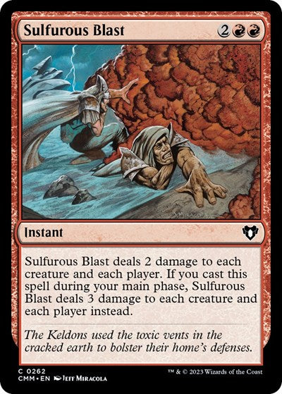 Sulfurous Blast (Commander Masters) Light Play Foil