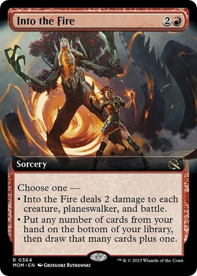 Into the Fire (Extended Art) (March of the Machine) Medium Play Foil