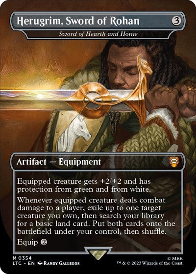 Herugrim, Sword of Rohan - Sword of Hearth and Home (Commander: The Lord of the Rings: Tales of Middle-earth) Light Play