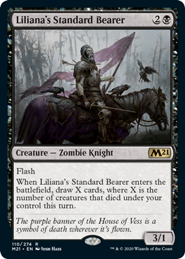 Liliana's Standard Bearer (Magic 2021 Core Set) Light Play Foil