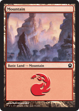 Mountain (242) (Theros) Medium Play Foil